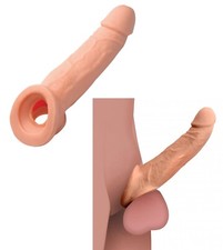 Guaina fallica realistica prolunga per allungare pene indossabile estensore real