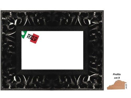 Cornice legno nera - nera, opaca