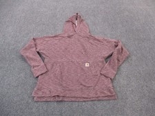 Carhartt Felpa con Cappuccio Donna M 8 10 Viola Relaxed Outdoor Abbigliamento da Lavoro Logo