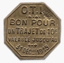 Jeton BON POUR UN TRAJET - 10