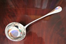 mestolo antico svizzero in argento massiccio 800 Jezler cm. 32 x 10 - gr. 176