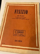 FINIZIO - LE SCALE PER LO STUDIO DEL PIANOFORTE - EDIZIONI RICORDI