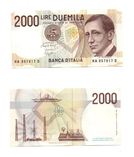 Banconota repubblica 2000 lire - 2000,
