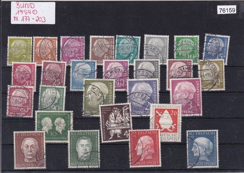 Bund 1954 michel 177 - michel, 177-203