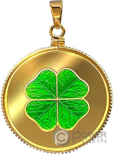Clover pendant moneta argento - moneta,