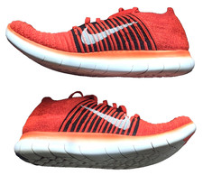 Scarpe Nike Free RN Flyknit da uomo 12 running arancione brillante cremisi sneakers