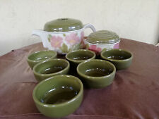 Teiera, Zuccheriera. 6 Tazze da Tè in stile Cinese Ceramica SIC II metà del '900