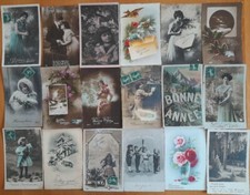 PRIMI '900 - LOTTO DI 70 ANTICHE CARTOLINE AUGURALI A BASSO COSTO