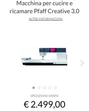 macchina da cucire ricamatrice pfaff creative 3.0