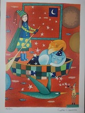 Catia Piacentini Serigrafia  Tra le stelle