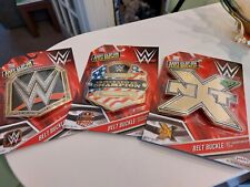 3 fibbie cintura JAKKS WWE US CHAMPION NXT WORLD HEAVYWEIGHT CLIP ON TITLE