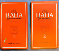 TOURING CLUB ITALIANO CARTA AUTOMOBILISTICA ITALIA 1964 FOGLIO 1-2 SCALA 1:800.0