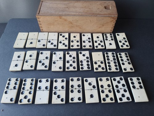 Antique piece dominoes with - piece,
