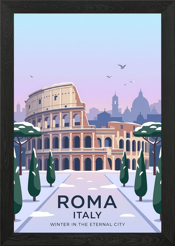 Inverno roma italia poster - italia,