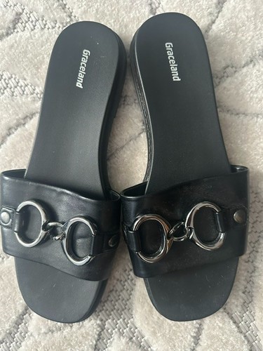 Sandali slide eleganti neri