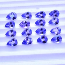 VVS 16 Pezzi Tanzanite Naturale Alta Qualità 7mm 5mm Taglio Pera Pietre Preziose Blu Vibranti
