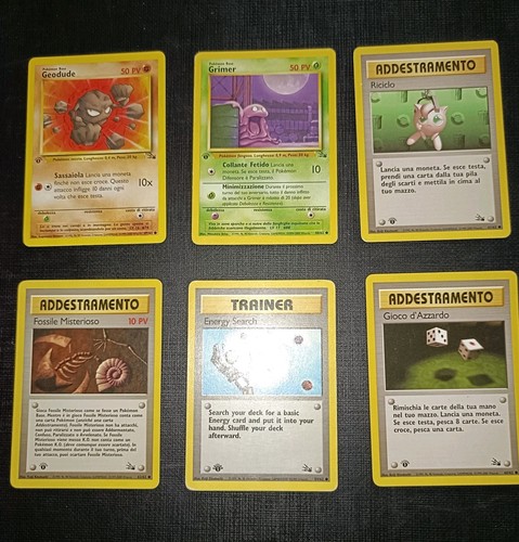 Lotto carte fossil prima - lotto,