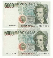 5000 LIRE BELLINI  SERIE