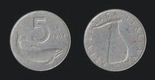 5 LIRE 1952 DELFINO E TIMONE -