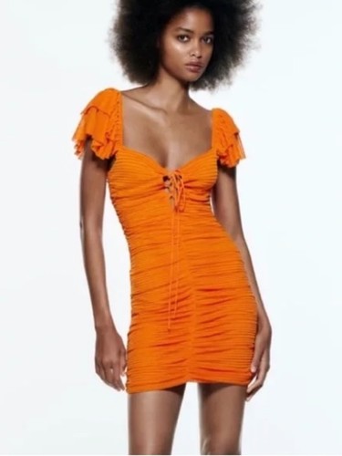 Mini abito zara arancione - zara,