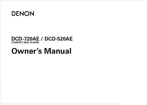 Denon dcd 720ae - denon,