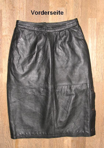 Gonna pelle nera circa - in,