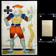 Xilografia storica Faustino Solesio Italia antica carta da gioco fante di club