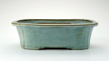 Vaso bonsai artigianale rettangolare in gres  24 CM - Handmade Bonsai Pot