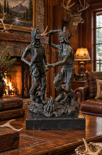 Scultura bronzo marmo di - marmo,