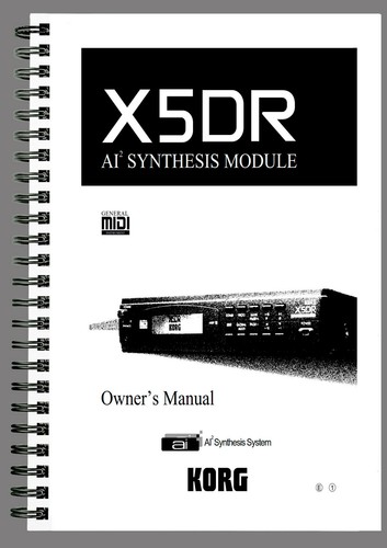 Korg x5dr owner manual - x5dr,