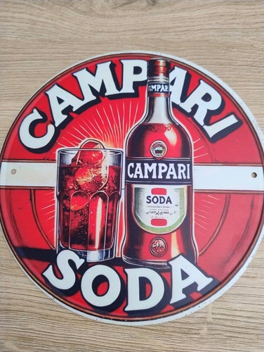 Insegna metallo campari - metallo,