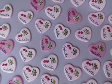 CALAMITA CUORE COLORATO CUORICINI TOPOLINA E NOME  NASCITA BATTESIMO FESTA BIMBA