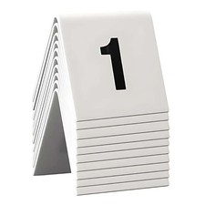 Numeri da Tavolo 1-10 per Bar e Ristorante in Plastica Bianchi 5x4 cm - Securit