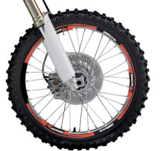 Adesivi moto grafiche per cerchi in Crystal Blackbird cross enduro rosso