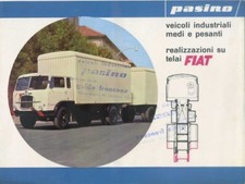 BROCHURE DEPLIANT CARROZZERIA PASINO SU AUTOCARRI FIAT 650 645 642 671 682 (C29)