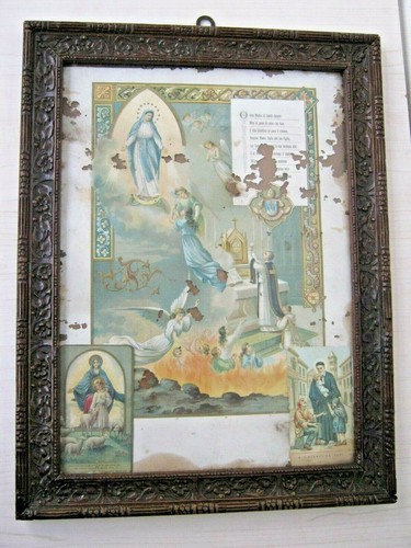 Antico quadro religioso con - quadro,