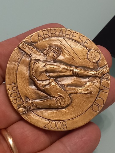 Medaglia centenario carrarese - medaglia,