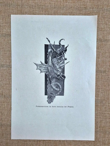 Portabandiera ferro battuto