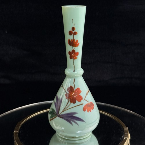 Antico vaso vetro latte - , smalto