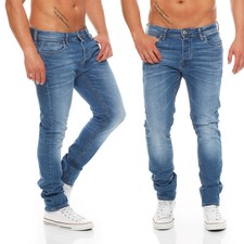 Pantaloni jeans uomo Jack & Jones Tim originali blu medio lavaggio slim