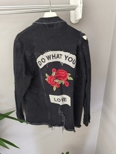 Giacca In Denim Uomo Nero