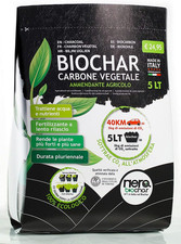 Biochar 5 LT, Carbone Vegetale, Charcoal. E’ Un Fertilizzante Indicato per Le Co