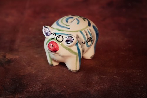 Maialino salvadanaio decoro