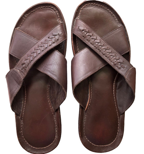 Sandali pelle uomo marrone - ,