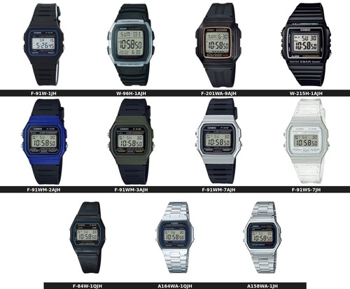Casio 91w a158 a164 - f-91w, w-96