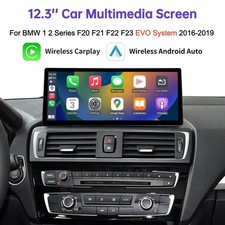 12.3'' Wireless Screen For BMW F20 F21 F22 F23 EVO CarPlay Android Car Stereo