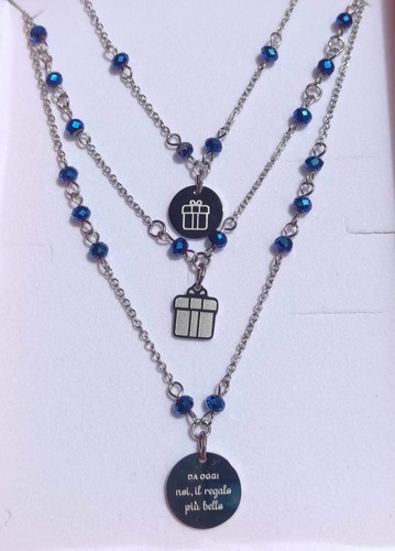 Collana tre fili - collana, donna