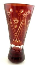 VASO VINTAGE CRISTALLO ROSSO