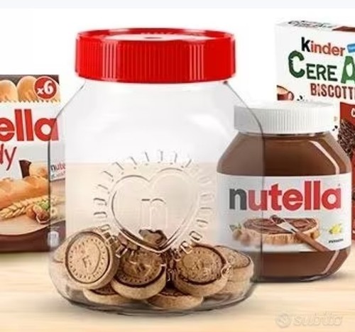 Biscottiera barattolo nutella - biscottiera,