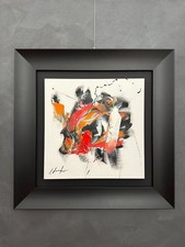 Silvio Formichetti - Tecnica Mista su Tela Originale - 50x50 cm con Cornice Nera